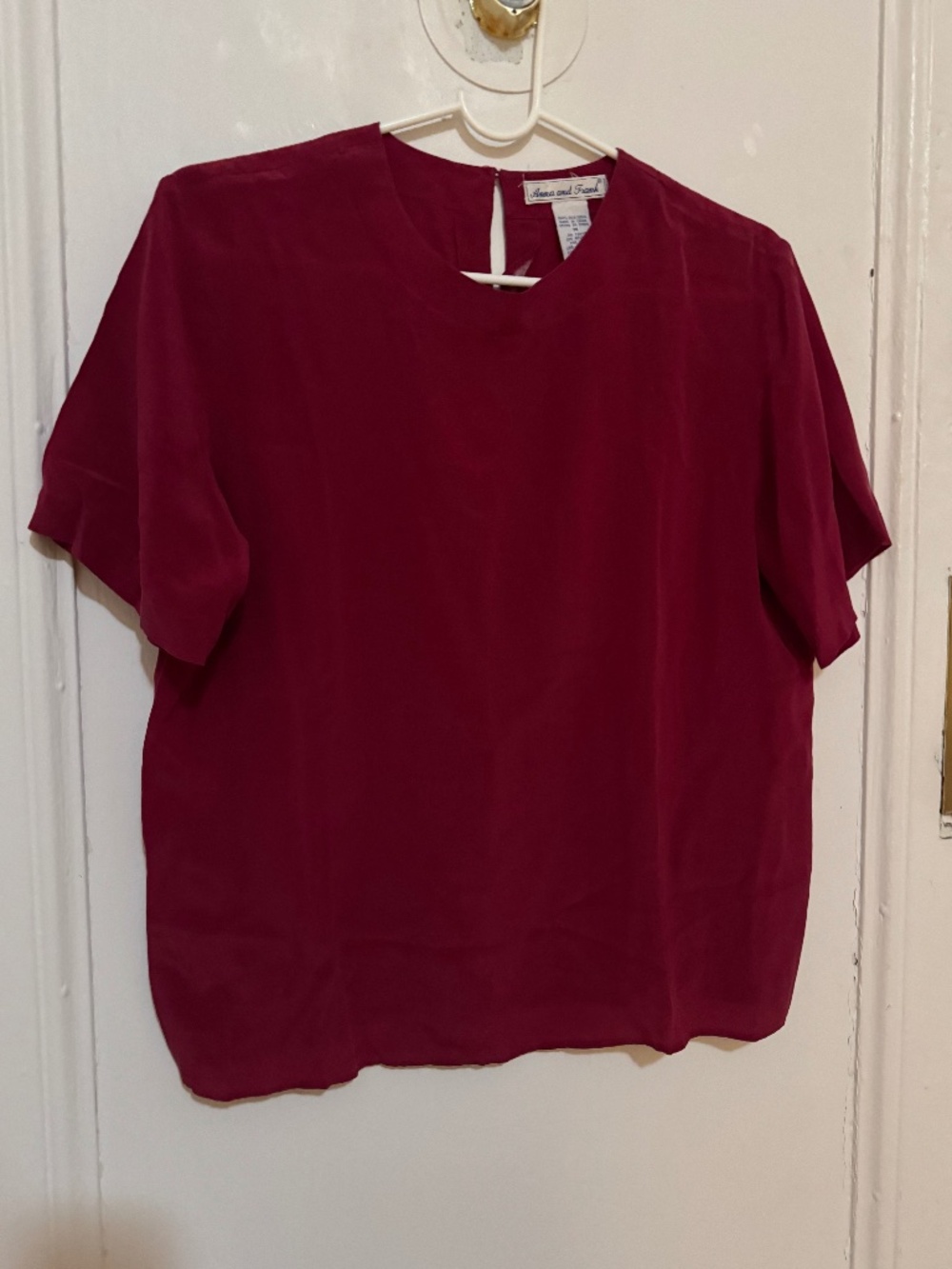 Vintage purple silk top